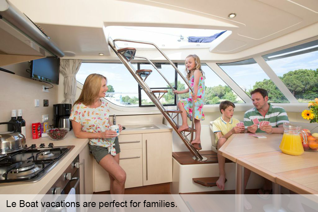 Le Boat vacations are perfect for families
