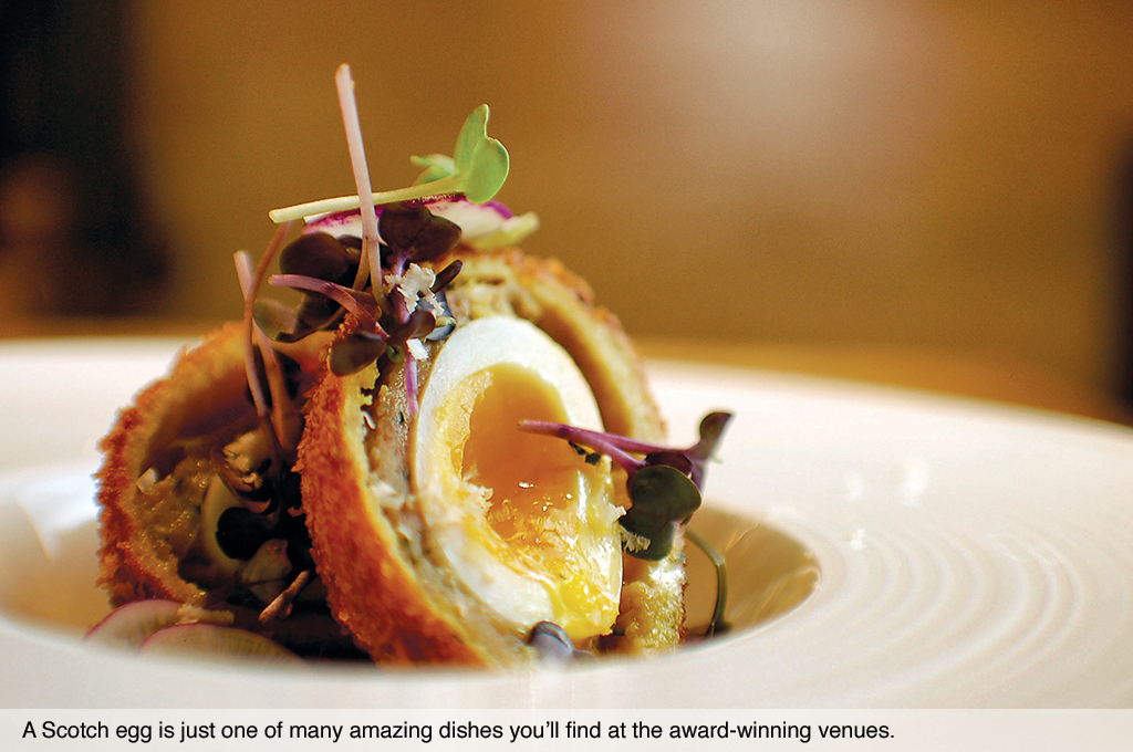 A Scotch egg is just one of many amazing dishes youll find at the award-winning venues at Cairdean Estate.