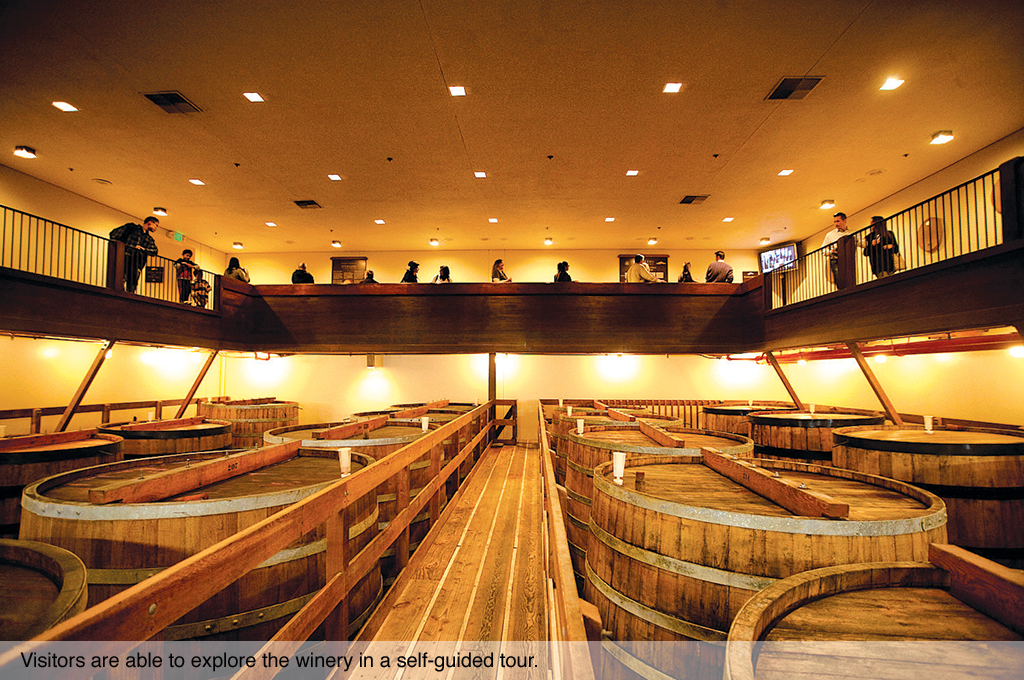 Visitors are able to explore the winery in a self-guided tour.