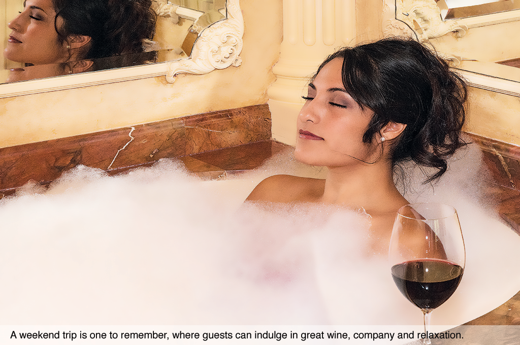 A weekend trip is one to remember, where guests can indulge in great wine, company and relaxation.