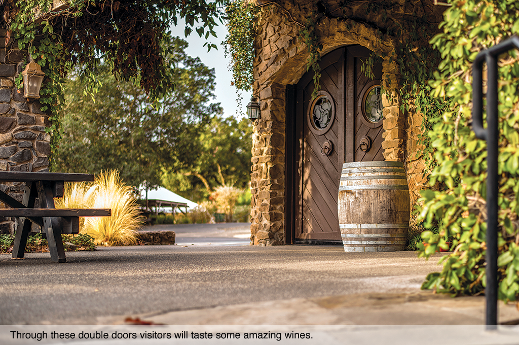 Through these double doors visitors will taste some amazing wines.