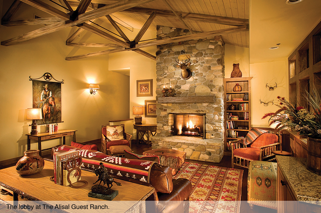 The lobby at The Alisal Guest Ranch.