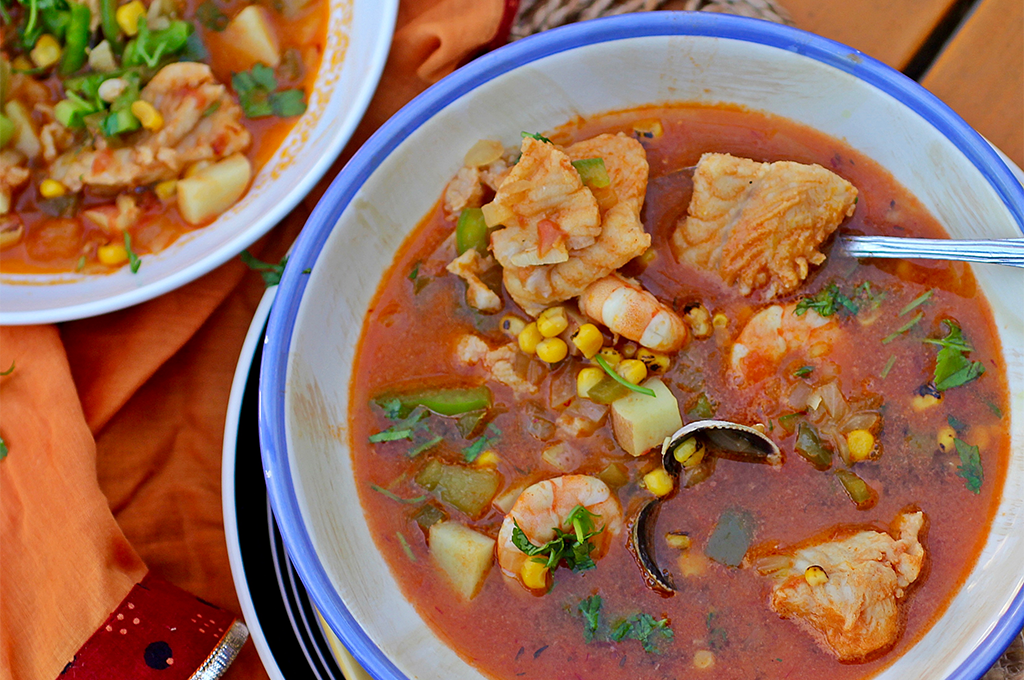 Seafood and Roasted Corn Stew
